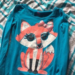Cute long sleeve fox shirt